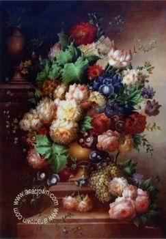 unknow artist Floral, beautiful classical still life of flowers.062